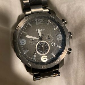 Men’s Large face gray Fossil watch